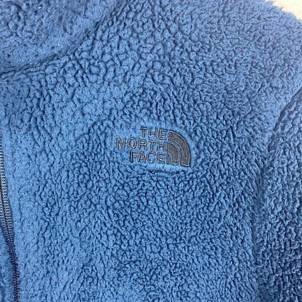 The North Face Fleece Jacket Kids Large Blue Sherpa Full Zip Pockets Casual Boys